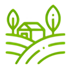 icono casa en el campo